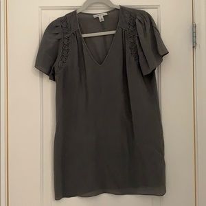Banana Republic Gray Silk Top